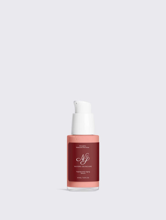 Peptide Serum front view without box – Anti-Aging Formula by Nivora Skincare